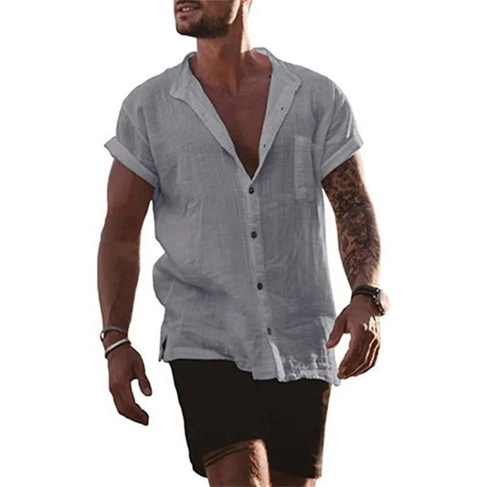Men's Plus Size Cotton Linen Summer Shirts