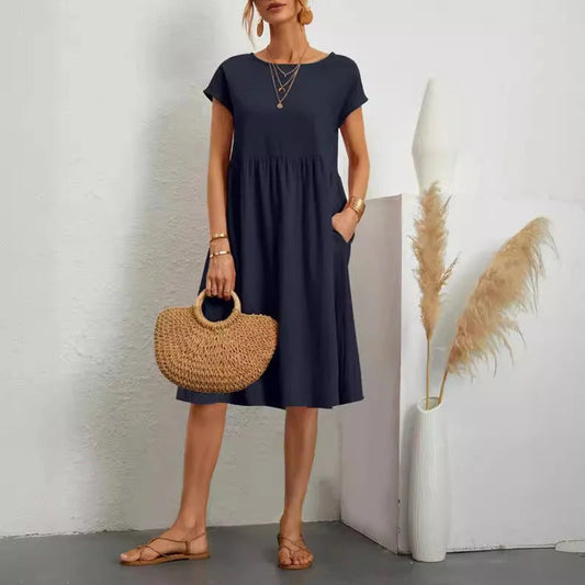 Chic Summer Cotton Linen Dresses for Women