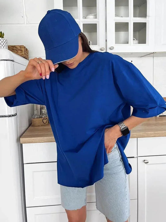 Trendy Oversized Cotton T-Shirts for Women