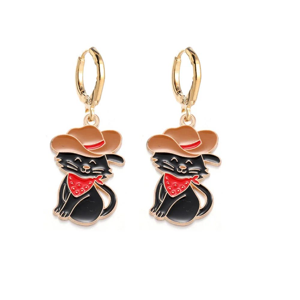 Trendy Western Cowboy Earrings for Beach Parties