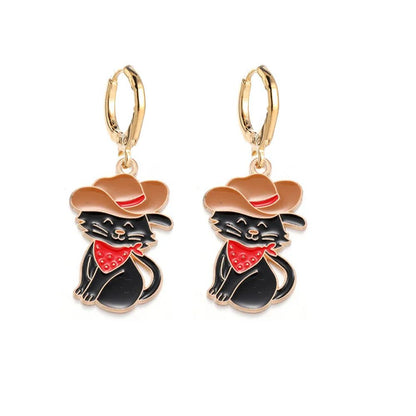Trendy Western Cowboy Earrings for Beach Parties