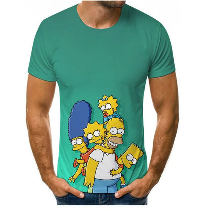 Trendy 3D Cartoon Anime Short-Sleeve T-Shirt