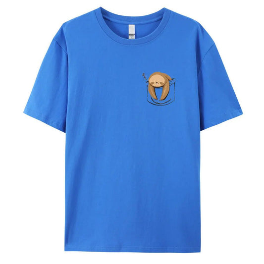 Men's Cotton Sloth Pocket Graphic T-Shirt