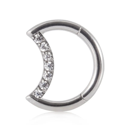 16G Surgical Steel Zircon Septum Clicker Jewelry