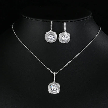 Elegant Bridal Jewelry Set: Water Drop Earrings