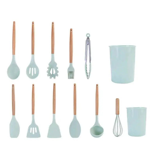 Heat Resistant Silicone Utensil Set for Cooking