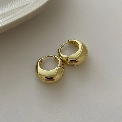 Vintage Stainless Steel Hoop Earrings for Women