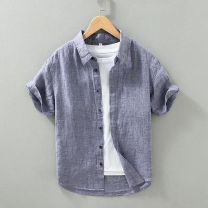 Men's Pure Linen Casual Short Sleeve Shirt