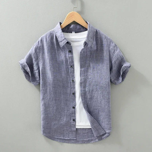 Men's Pure Linen Casual Short Sleeve Shirt