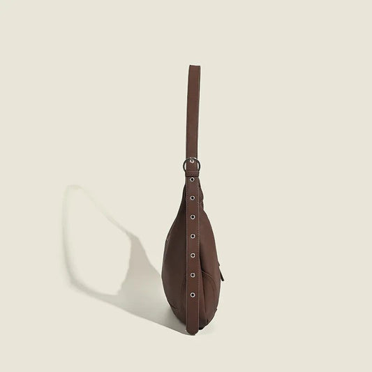 Vintage Suede Shoulder Bag for Women