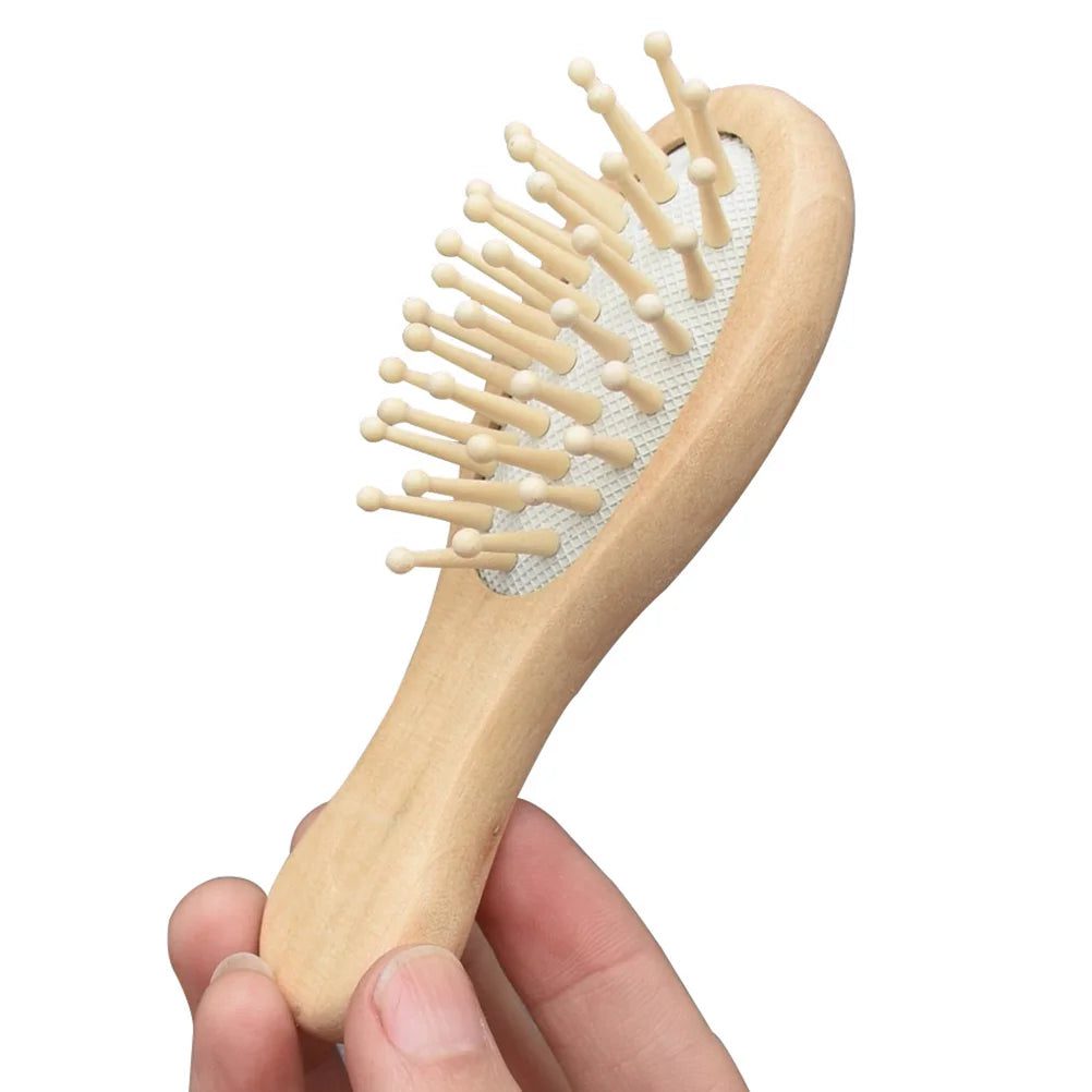 Travel Mini Bamboo Hair Brush for Styling