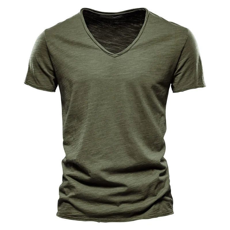 Men's Cotton V-Neck T-Shirt for Fitness