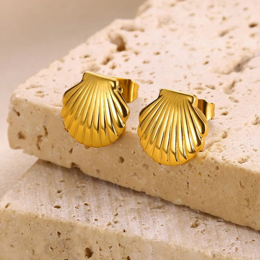 Waterproof Gold Starfish Heart Claw Earrings