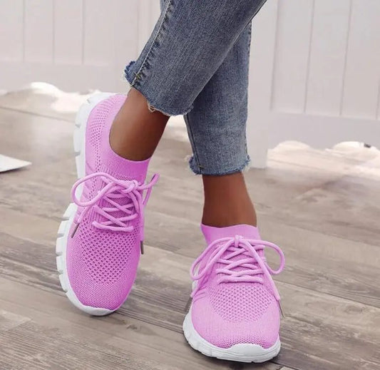 Trendy Breathable Mesh Platform Sneakers for Women