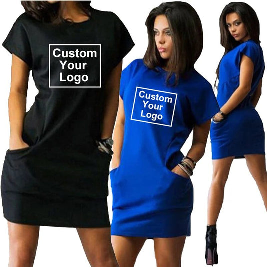 Custom Cotton T-Shirt Dress for Women Summer
