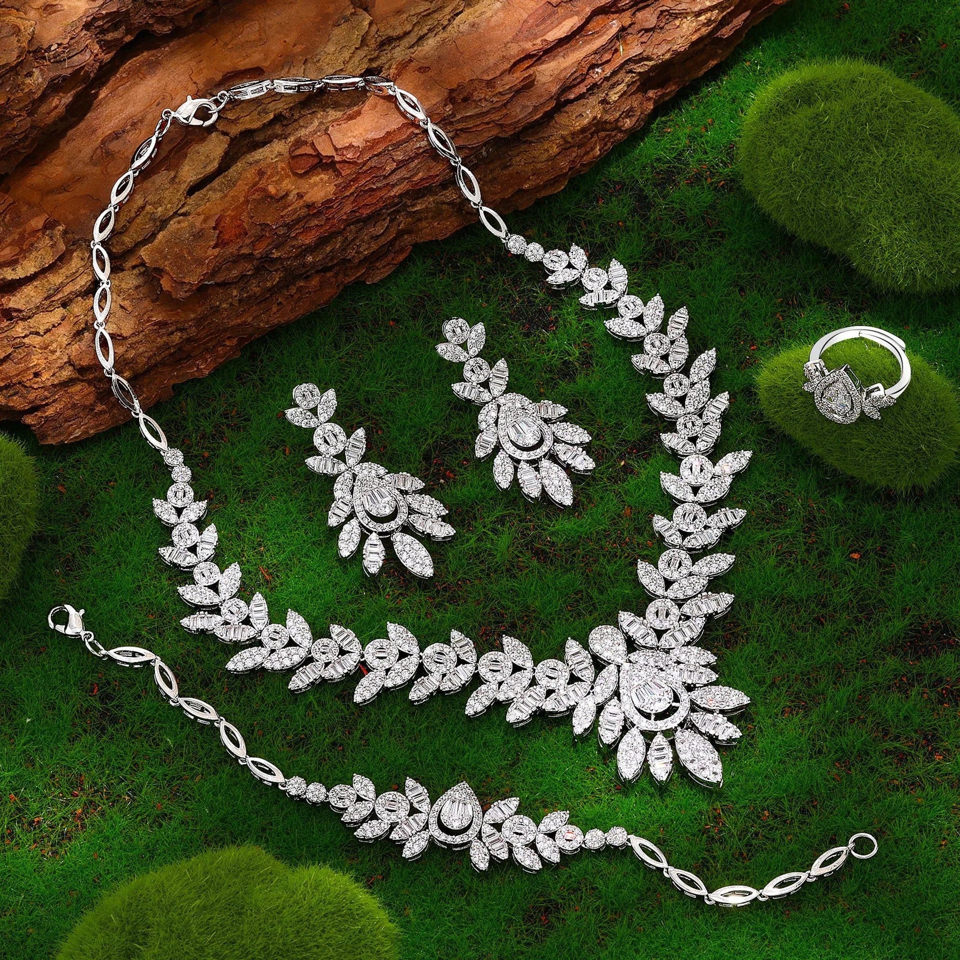 2023 Bridal Wedding Jewelry Set - 4 Pieces