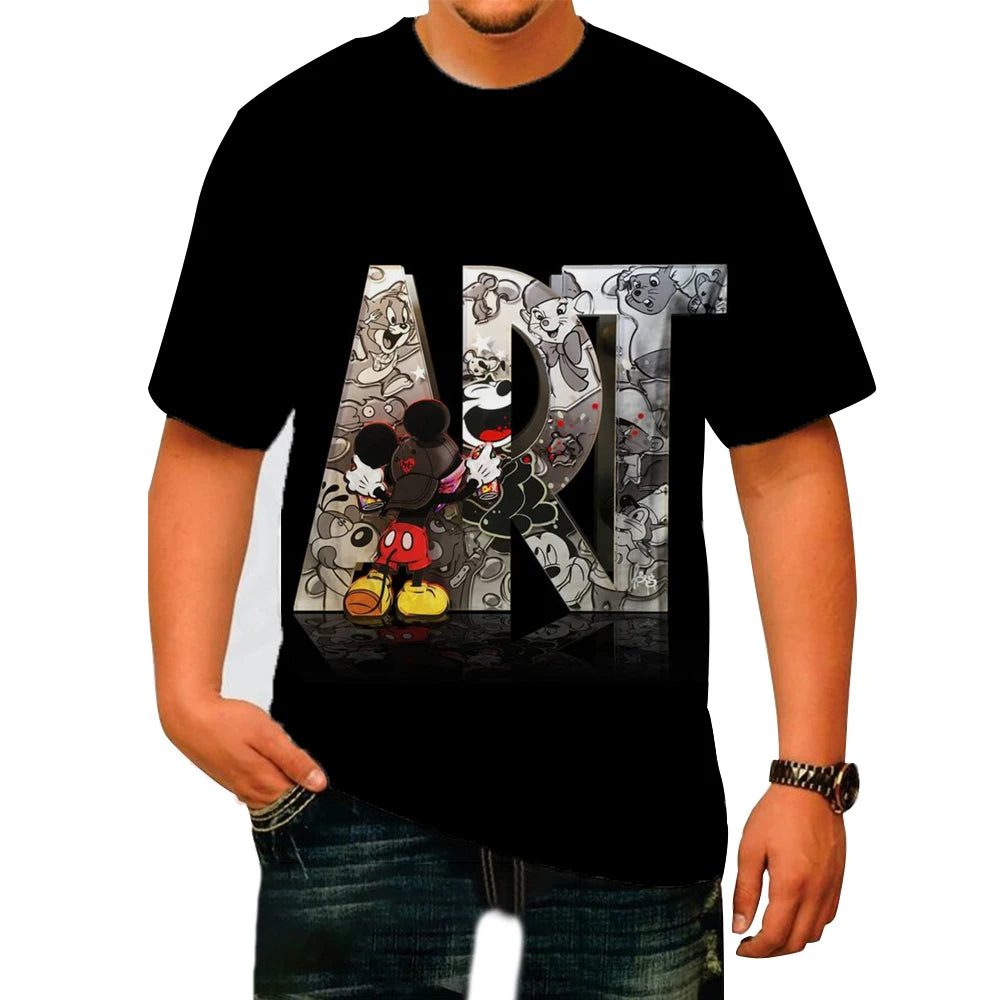 Funny Cartoon Men's Summer T-Shirt for Couples