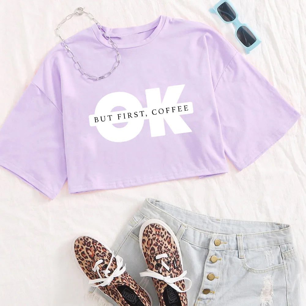 Trendy Women's Cropped T-Shirt for Summer