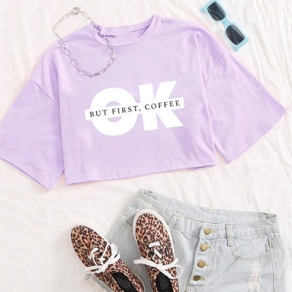 Trendy Women's Cropped T-Shirt for Summer