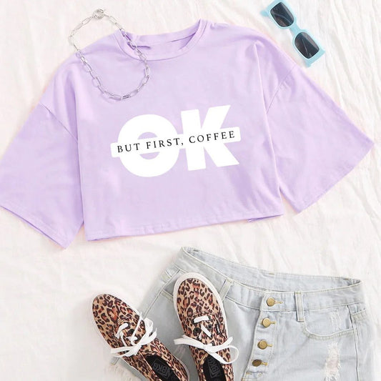 Trendy Women's Cropped T-Shirt for Summer