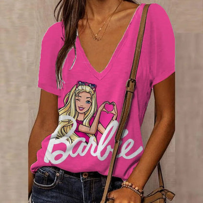 V-Neck Summer T-Shirt for Women Fashion