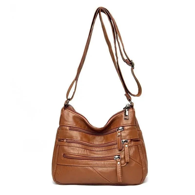 Luxury Vintage Soft Leather Crossbody Handbag
