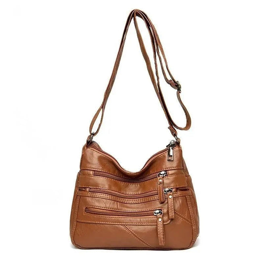 Luxury Vintage Soft Leather Crossbody Handbag