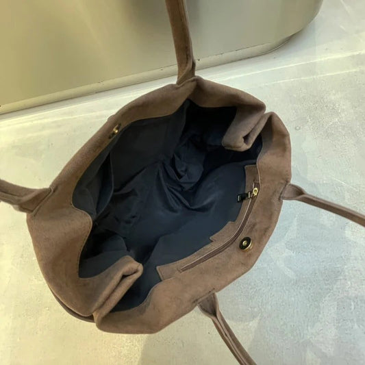 Luxury Vintage Faux Suede Tote Bags 2024