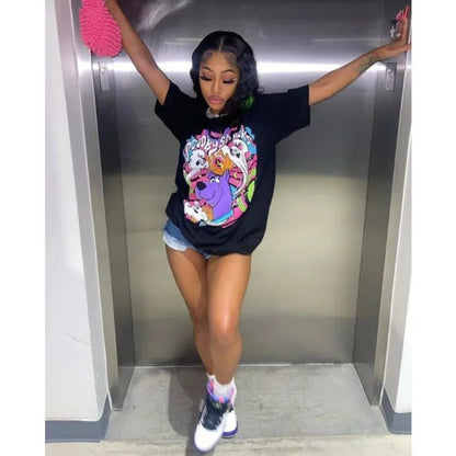 Casual Black T-Shirts for Women Summer 2023