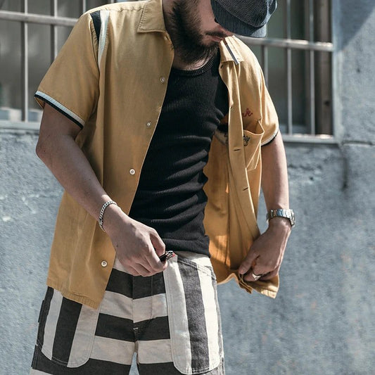 Men's Slim-Fit Ribbed Cotton Tank Top