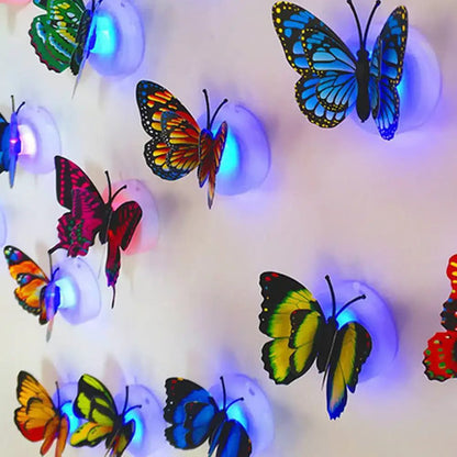 Colorful Double Layer Butterfly Wall Night Light
