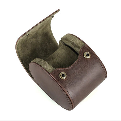 Vintage Leather Watch Roll Travel Case Organizer