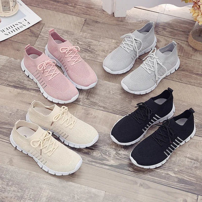 Trendy Breathable Mesh Platform Sneakers for Women