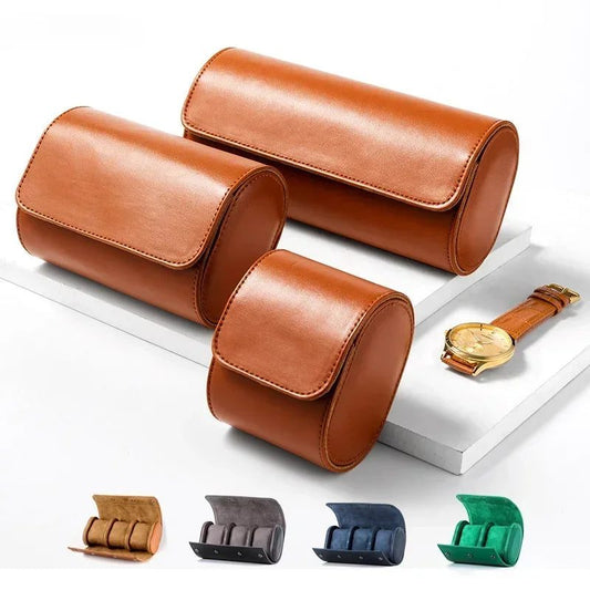 Classic PU Leather Watch Travel Case Organizer
