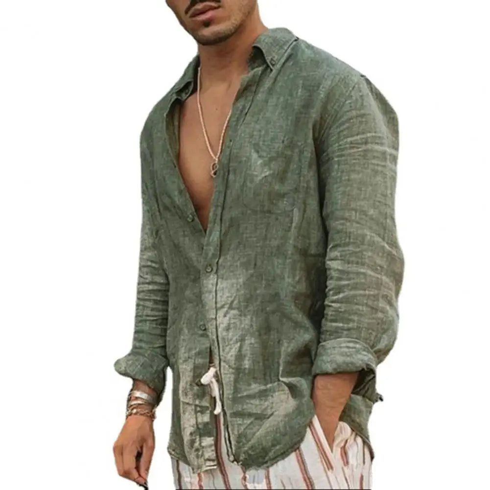 2024 Men's Casual Cotton Linen Shirts