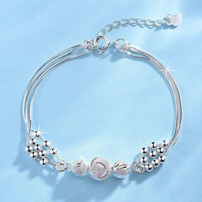 Luxury 925 Sterling Silver Pearl Knot Bracelet