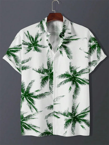 Men's 3D Printed Hawaiian Polo Shirt Summer