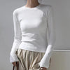 Trendy Long Sleeve Cotton T-Shirts for Women