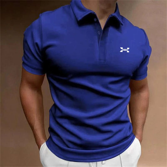 Men's Solid Color Polo Shirt for Golf