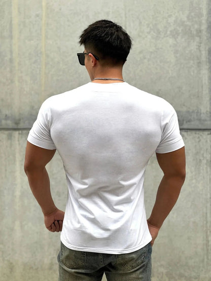 Men's Slim Fit V-Neck T-Shirt - Summer