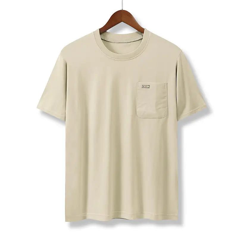 Men's Casual Cotton Pocket T-Shirt - Summer