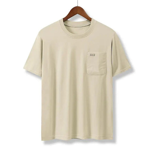 Men's Casual Cotton Pocket T-Shirt - Summer