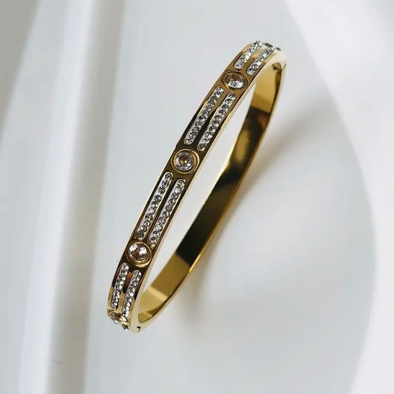 Waterproof Zircon Inlaid Bracelets for Elegance