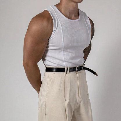 2024 Men's Ribbed Sleeveless Muscle Tank Top