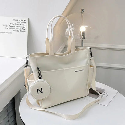 Stylish Women's Canvas Crossbody Tote Bag