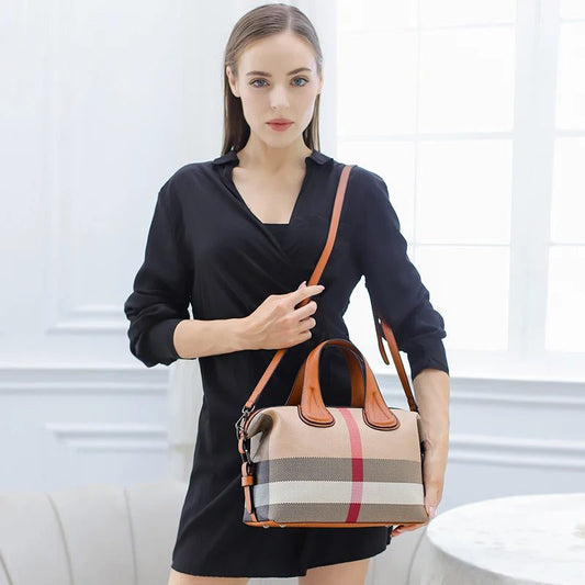 2024 Luxury Plaid Canvas Crossbody Handbags