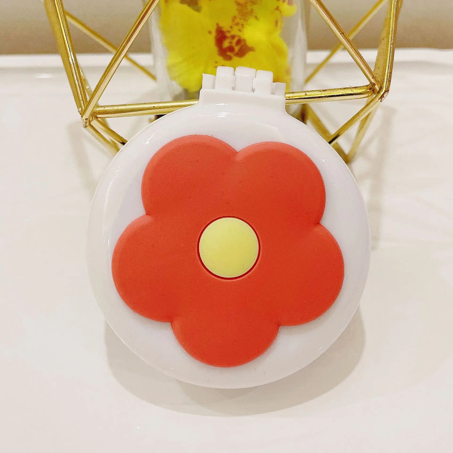 Portable Cartoon Folding Hair Brush with Mirror