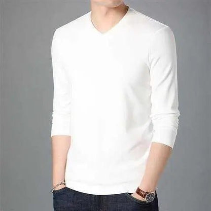 Men's Oversize V-Neck Silk T-Shirts 2023