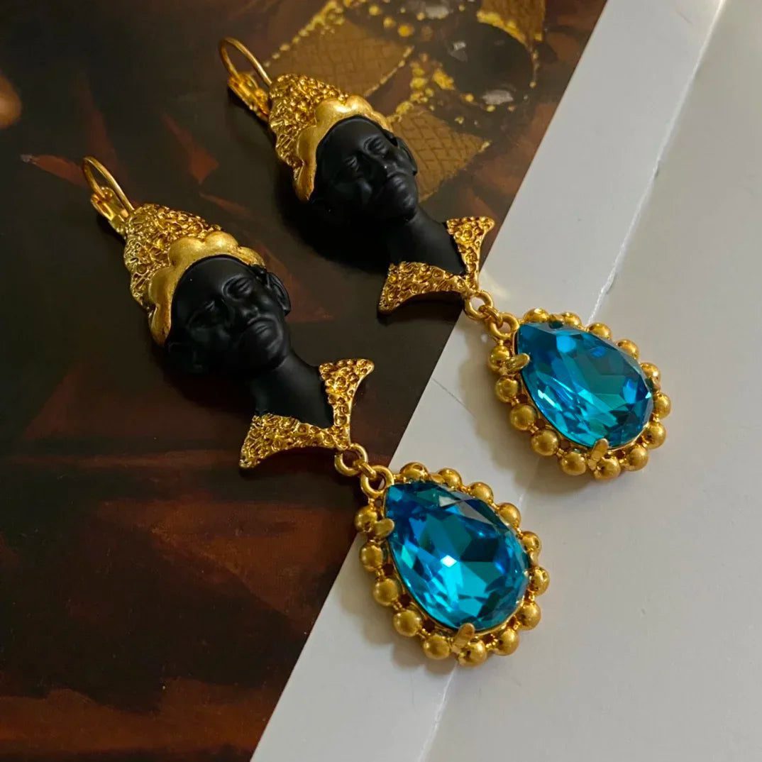 Vintage Pearl Medieval Stud Earrings for Women