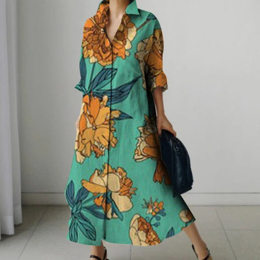 2024 Summer Hawaiian Print Women Dress Shirts
